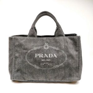 Prada handbag dark grey canvas
